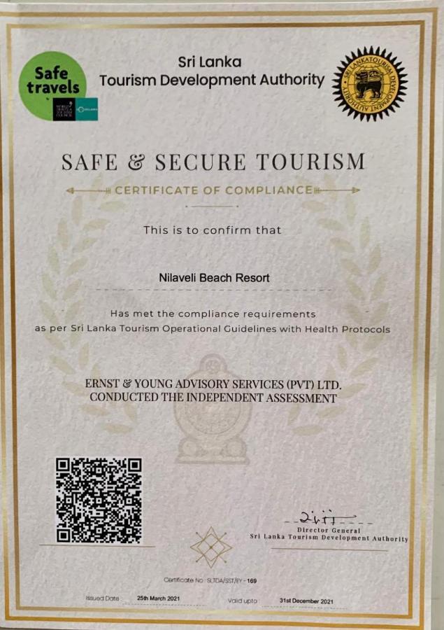 Nilaveli Beach Resort - Level 1 Certified المظهر الخارجي الصورة